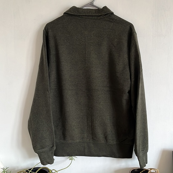 Roots men’s 1/4 zip polo in dark green, size x/s - Picture 3 of 5